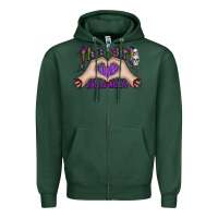 Sports Green this girl loves halloween Zipper Hoodie - CowhideDigitalArt