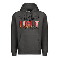 Charcoal Heather be the light Premium Hoodie - MaliasSmallBusiness