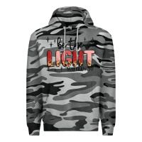 Slate Camo be the light Premium Hoodie - MaliasSmallBusiness