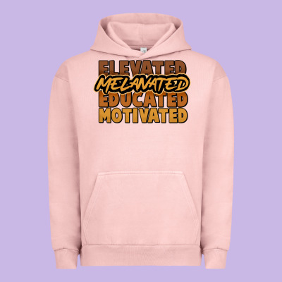 Elevated Melanated Educated Motivated Urban Hoodie Designed By Nancycooperartshop