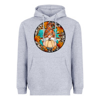 Heather Grey fall gnomes round earrings Heavyweight Hoodie - Artiststas