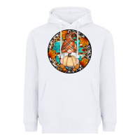 White fall gnomes round earrings Heavyweight Hoodie - Artiststas