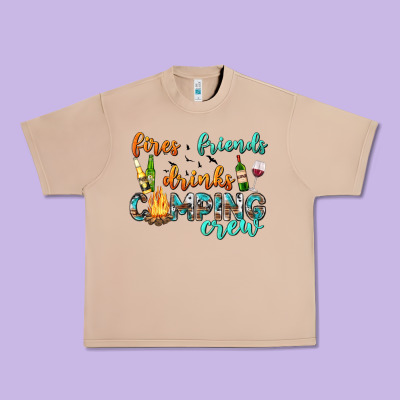 Urban Heavy Tee fires friends drinks camping crew