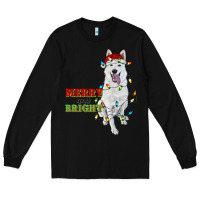 Black merry and bright white shepherd Long Sleeve Tee - RanaPortraitStore