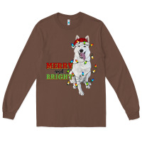 Chestnut merry and bright white shepherd Long Sleeve Tee - RanaPortraitStore