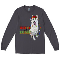 Smoke merry and bright white shepherd Long Sleeve Tee - RanaPortraitStore
