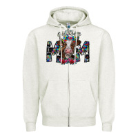 Oatmeal Heather autism mom 2 Zipper Hoodie - SublimationCraftShop