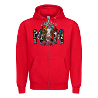 Red autism mom 2 Zipper Hoodie - SublimationCraftShop