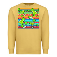 Antique Gold margarita serape seamless pattern Premium Sweatshirt - BundleAndBundleShop