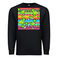 Black margarita serape seamless pattern Premium Sweatshirt - BundleAndBundleShop