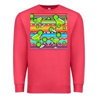 Cardinal margarita serape seamless pattern Premium Sweatshirt - BundleAndBundleShop