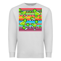Dove Grey margarita serape seamless pattern Premium Sweatshirt - BundleAndBundleShop
