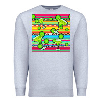 Heather Grey margarita serape seamless pattern Premium Sweatshirt - BundleAndBundleShop