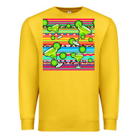 Lemon margarita serape seamless pattern Premium Sweatshirt - BundleAndBundleShop
