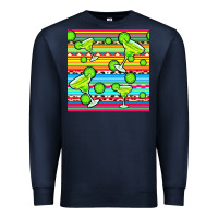 Navy margarita serape seamless pattern Premium Sweatshirt - BundleAndBundleShop