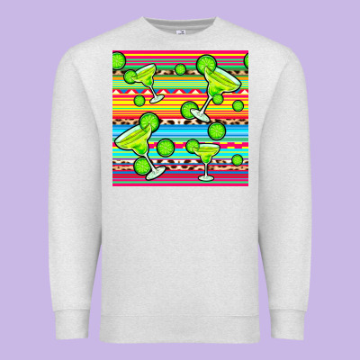 Margarita Serape Seamless Pattern Premium Sweatshirt Designed By Bundleandbundleshop