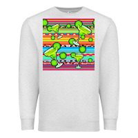 Oatmeal Heather margarita serape seamless pattern Premium Sweatshirt - BundleAndBundleShop