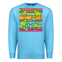 Ocean Blue margarita serape seamless pattern Premium Sweatshirt - BundleAndBundleShop