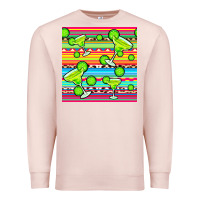 Pale Pink margarita serape seamless pattern Premium Sweatshirt - BundleAndBundleShop