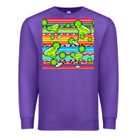 Purple margarita serape seamless pattern Premium Sweatshirt - BundleAndBundleShop