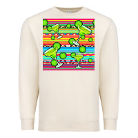 Sandshell margarita serape seamless pattern Premium Sweatshirt - BundleAndBundleShop