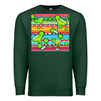 Sports Green margarita serape seamless pattern Premium Sweatshirt - BundleAndBundleShop