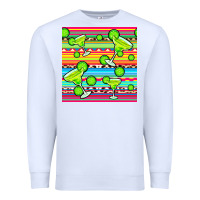 White margarita serape seamless pattern Premium Sweatshirt - BundleAndBundleShop