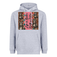 Heather Grey life is better with a pittie Heavyweight Hoodie - JahusDesignShop