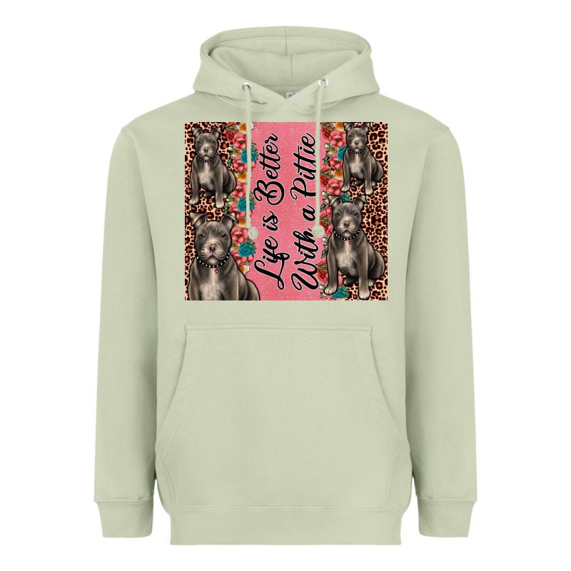 Life Is Better With A Pittie Heavyweight Hoodie by JahusDesignShop | Teevron