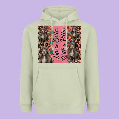 Life Is Better With A Pittie Heavyweight Hoodie Designed By Jahusdesignshop