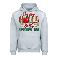 Heather Grey in my holly jolly teacher era Urban Hoodie - MaliasSmallBusiness
