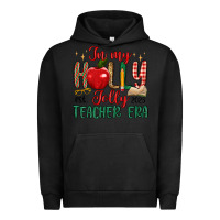Pigment Black in my holly jolly teacher era Urban Hoodie - MaliasSmallBusiness