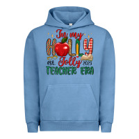 Pigment Pebble Blue in my holly jolly teacher era Urban Hoodie - MaliasSmallBusiness