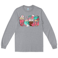 Heather Grey nurse coffee cups Long Sleeve Tee - texasbilliewilder