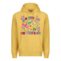 Antique Gold you give me butterflies Premium Hoodie - MaliasSmallBusiness