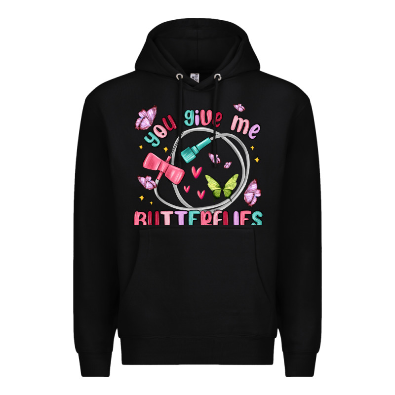 You Give Me Butterflies Premium Hoodie by MaliasSmallBusiness | Teevron