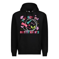 Black you give me butterflies Premium Hoodie - MaliasSmallBusiness