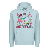 Blue Mist you give me butterflies Premium Hoodie - MaliasSmallBusiness