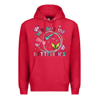 Cardinal you give me butterflies Premium Hoodie - MaliasSmallBusiness
