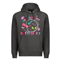Charcoal Heather you give me butterflies Premium Hoodie - MaliasSmallBusiness