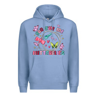 Colony Blue you give me butterflies Premium Hoodie - MaliasSmallBusiness