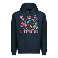 Navy you give me butterflies Premium Hoodie - MaliasSmallBusiness