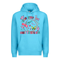 Ocean Blue you give me butterflies Premium Hoodie - MaliasSmallBusiness
