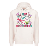 Pale Pink you give me butterflies Premium Hoodie - MaliasSmallBusiness