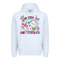 White you give me butterflies Premium Hoodie - MaliasSmallBusiness