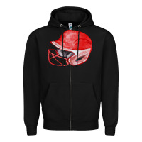 Black red softball helmet fa element Zipper Hoodie - FaDigitalArtStudio