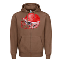 Chestnut red softball helmet fa element Zipper Hoodie - FaDigitalArtStudio
