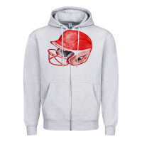 Heather Grey red softball helmet fa element Zipper Hoodie - FaDigitalArtStudio