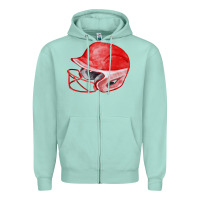 Seafoam red softball helmet fa element Zipper Hoodie - FaDigitalArtStudio