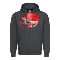 Smoke red softball helmet fa element Zipper Hoodie - FaDigitalArtStudio